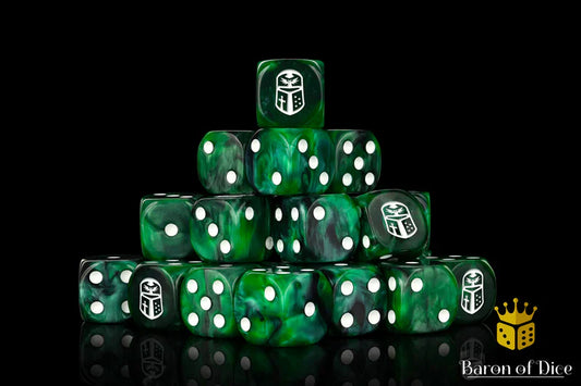 Imperial Helm Dice - Green, Round