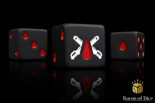 Chain Blades Dice - Matte Black SQ