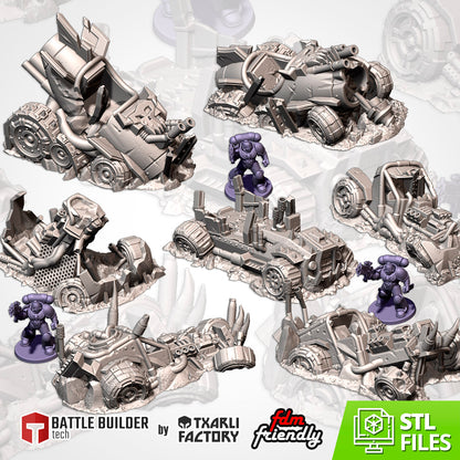 Destroyed Ork Buggies