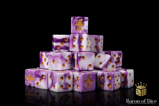 Fleur de Lis, Purple, SQ